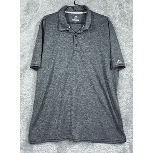Adidas Golf Athletic Polo Shirt Size Mens 2XL XXL Gray Short‎ Sleeve Golf Casual